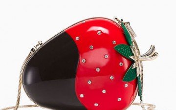 Kate Spade creme de la creme dipped strawberry clutch thumb