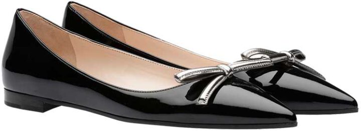 Prada Patent Bow Ballerinas | Bragmybag