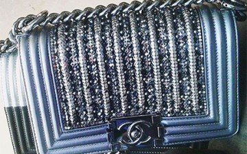 A Closer Look Boy Chanel Metallic Glass And Pearl Flap Bag thumb