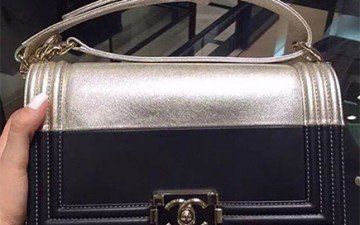 Boy Chanel Silver Black Flap Bag thumb