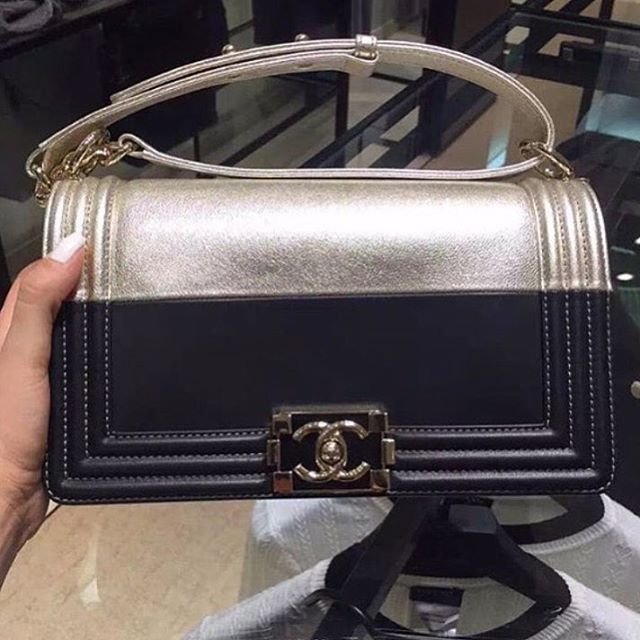 Boy Chanel Silver Black Flap Bag | Bragmybag
