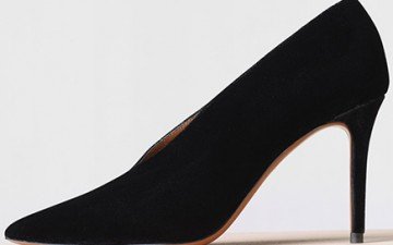 Celine Essential V Neck Pump in Velvet thumb