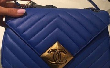 Chanel Chevron Flap Bag with Pyramid CC Clasp thumb