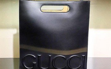 A Closer Look Gucci XL Leather Tote Bag thumb