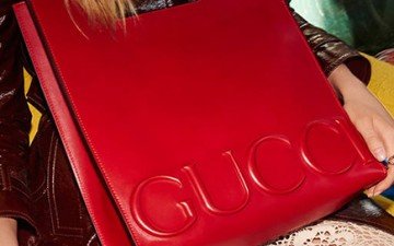 Gucci XL Leather Tote Bag thumb