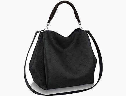Louis Vuitton Black Monogram Mahina Leather Babylone PM Bag