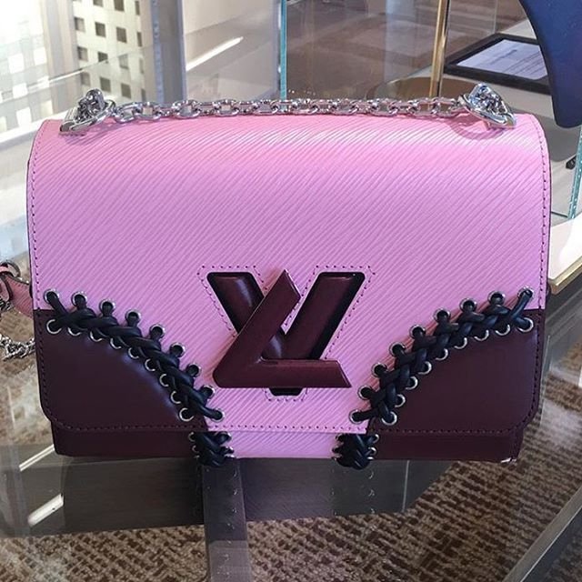 Louis Vuitton Pink/Blue Epi Leather Twist MM Bag - Yoogi's Closet