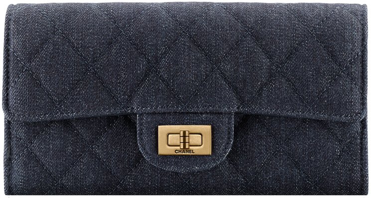 chanel denim wallet