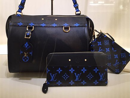 Louis Vuitton Black Blue Monogram - 48 For Sale on 1stDibs  black and blue  louis vuitton bag, black and blue lv bag, blue and black louis vuitton
