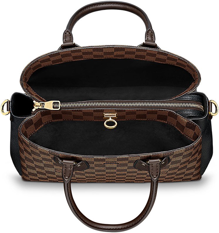 Brown Louis Vuitton Damier Ebene Shearling Normandy Bag – Designer