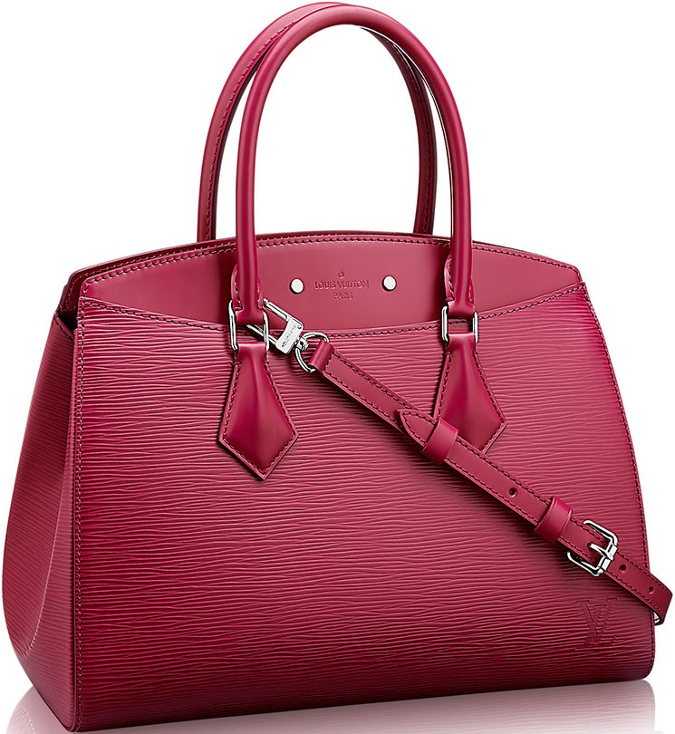 Louis Vuitton Soufflot Red Epi Leather Handbag