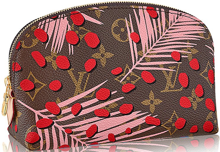 Louis Vuitton Pattern Print, Red Monogram Jungle Dots ILLUSTRE Bag Charm