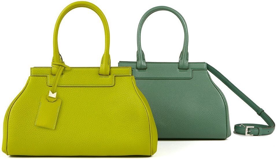 Moynat Leather Pauline MM - Green Shoulder Bags, Handbags - MOYNA20045