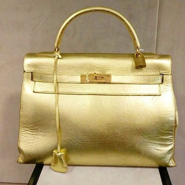 gold kelly bag