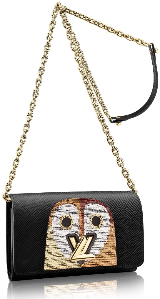 Louis Vuitton, Bags, Louis Vuitton Twist Handbag Bird Motif Epi Leather  Mm Black