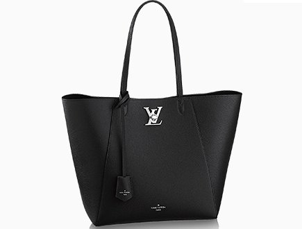 Louis Vuitton, Bags, Louis Vuitton 26 Lockme Cabas Vanille Noir Calf Skin  Tote Bag