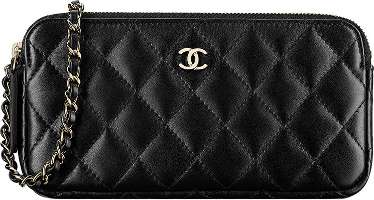 Chanel Small Quilted Clutch With Chain 