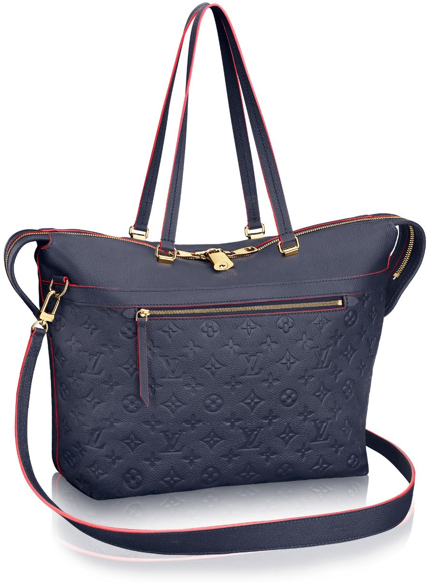 Louis Vuitton Empreinte Bastille MM Black Embossed Calfskin Leather Tote Bag