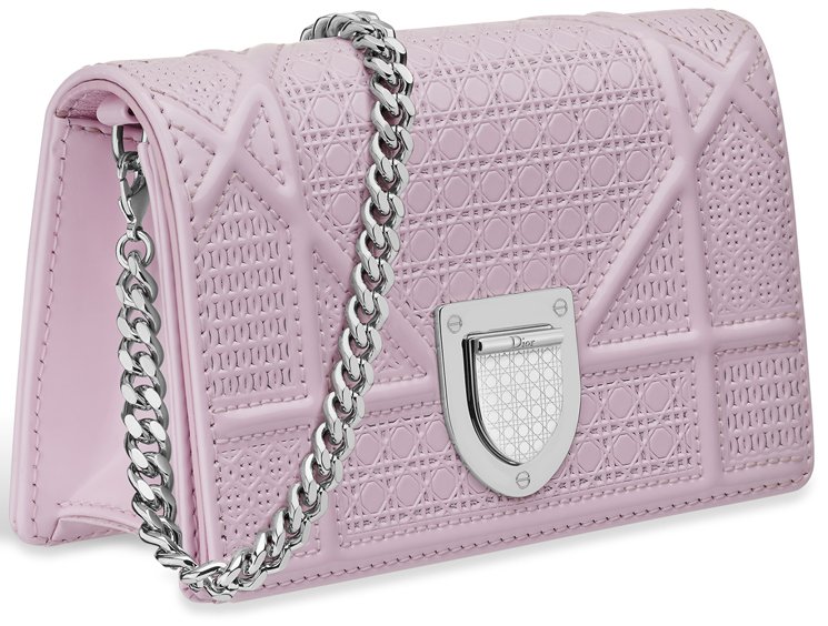 Diorama Pink Baby Pouch with Chain 