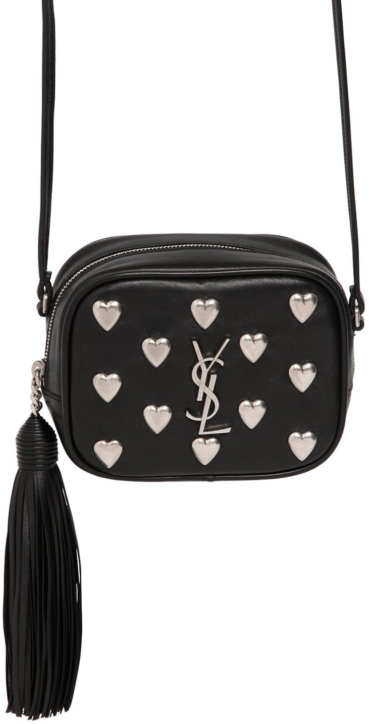 Saint Laurent Small Love Heart Chain Bag w/ Tags - Black Crossbody