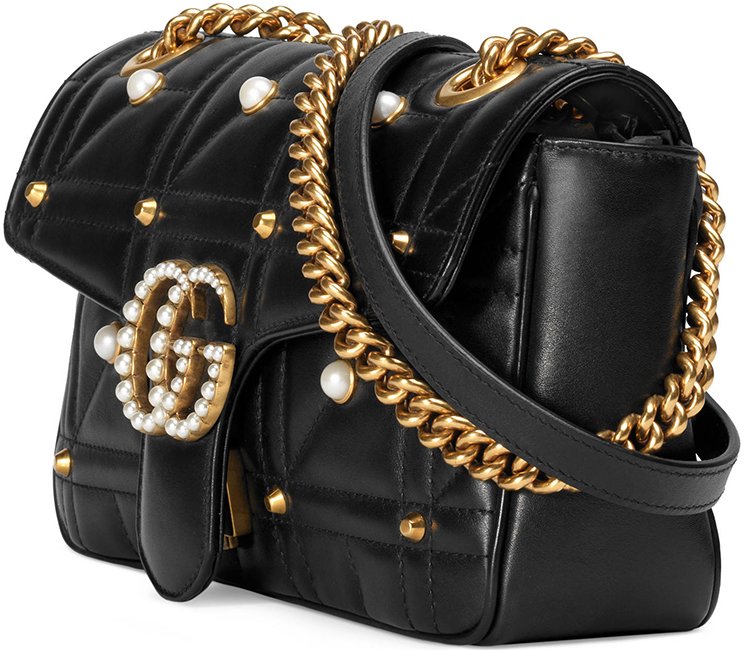 gucci marmont pearl bag