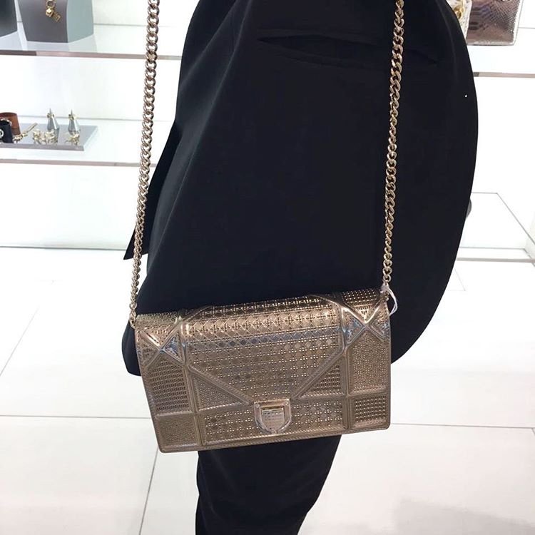Christian Dior Medium Microcannage Diorama Flap Bag - Metallic Crossbody  Bags, Handbags - CHR369028