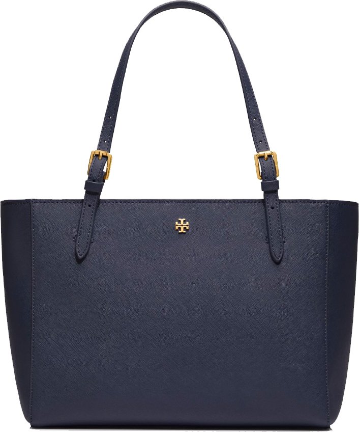 Tory Burch York Large Black Leather Buckle Tote $298