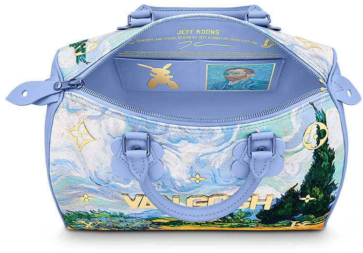 Louis Vuitton neverfull jeff koons van gogh Blue ref.51370 - Joli