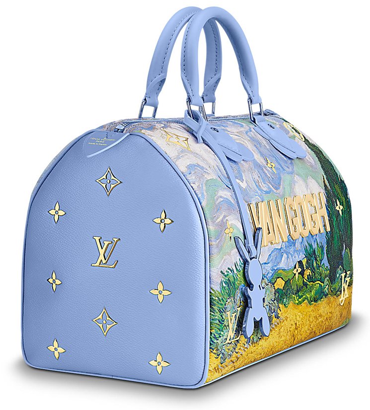 Louis Vuitton x Jeff Koons Neverfull Vincent Van Gogh Masters (Without  Pouch) MM Lavender Multicolor in Coated Canvas with Brass - GB