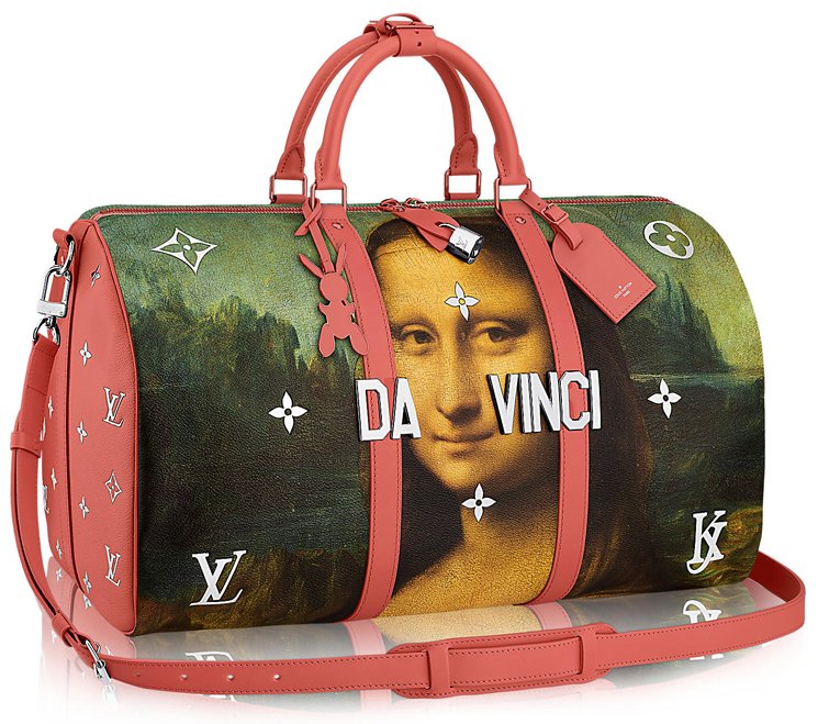 London UK 11 March 2020 Louis Vuitton x Jeff Koons: a Van Gogh 'Palm  Springs' Backpack, Limited Edition Masters Collection, 207. Estimate £1,500  – 2,000. Blue printed canvas based on 'Wheat Field