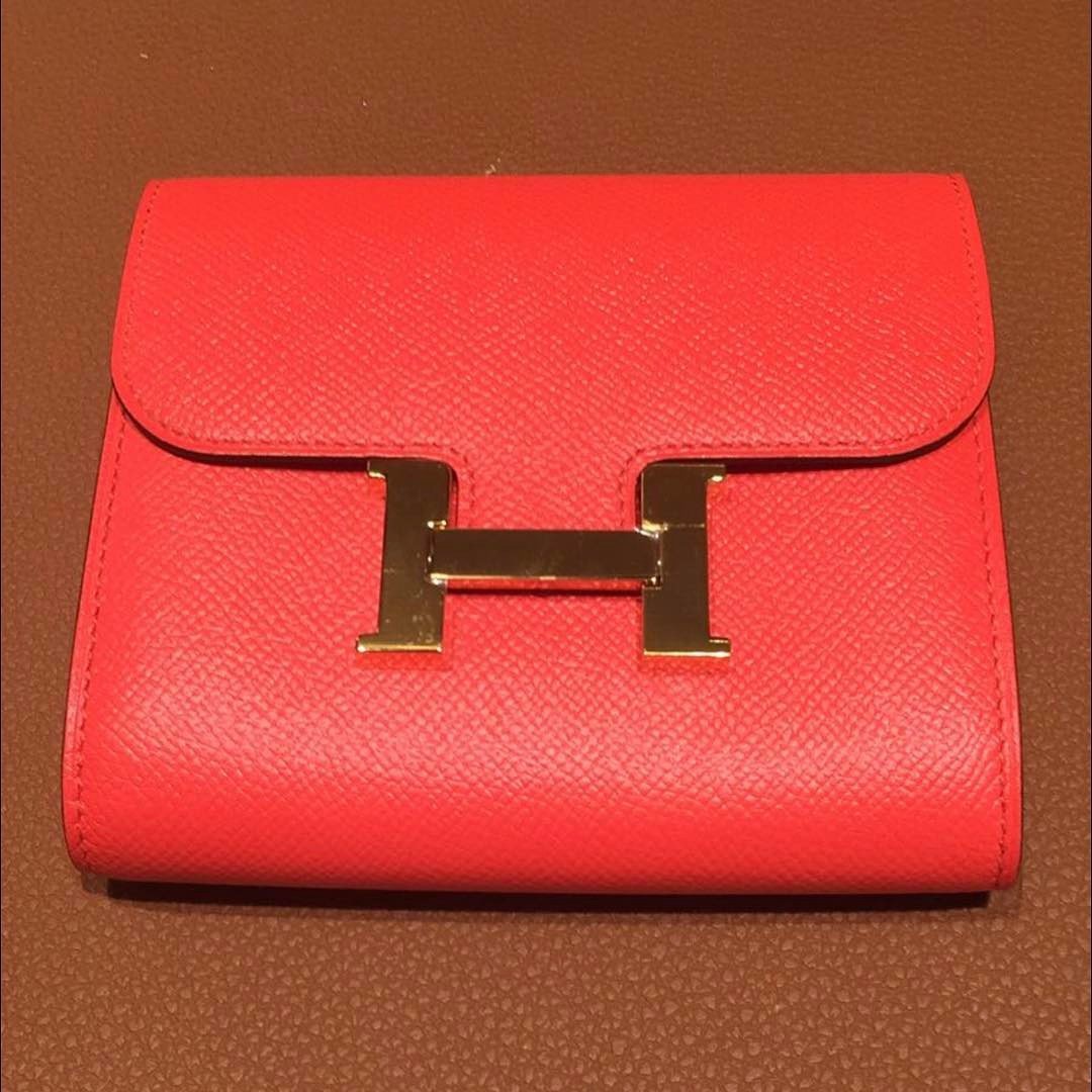 HERMES Plain Leather Small Wallet Coin Cases cheapest sale online store ...