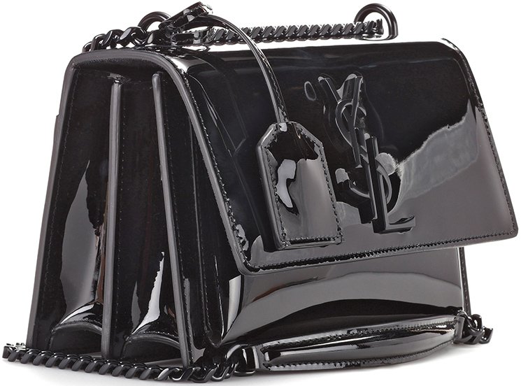 Autre Marque YSL Black Large Leather Sunset Shoulder Bag Pony-style  calfskin ref.187828 - Joli Closet