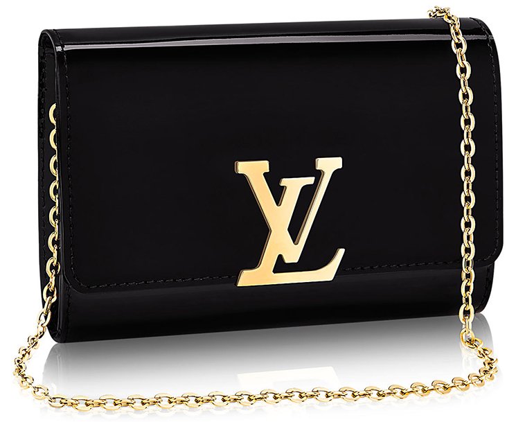 Louis Vuitton Monogram Vernis Clutch on Chain