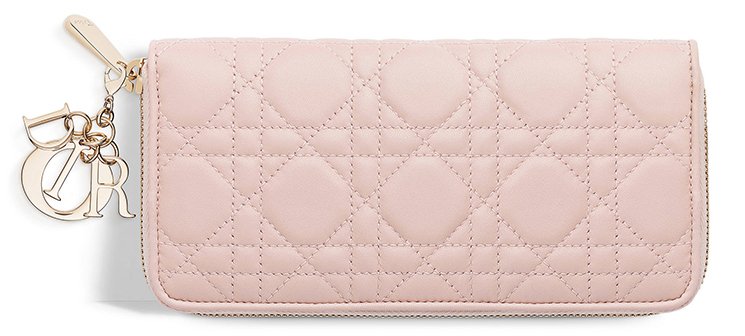 pink dior wallet