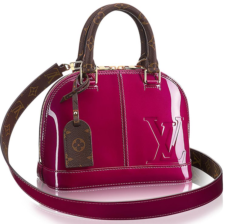 Turn heads with the Louis Vuitton Alma BB Vernis Lisse, crafted in
