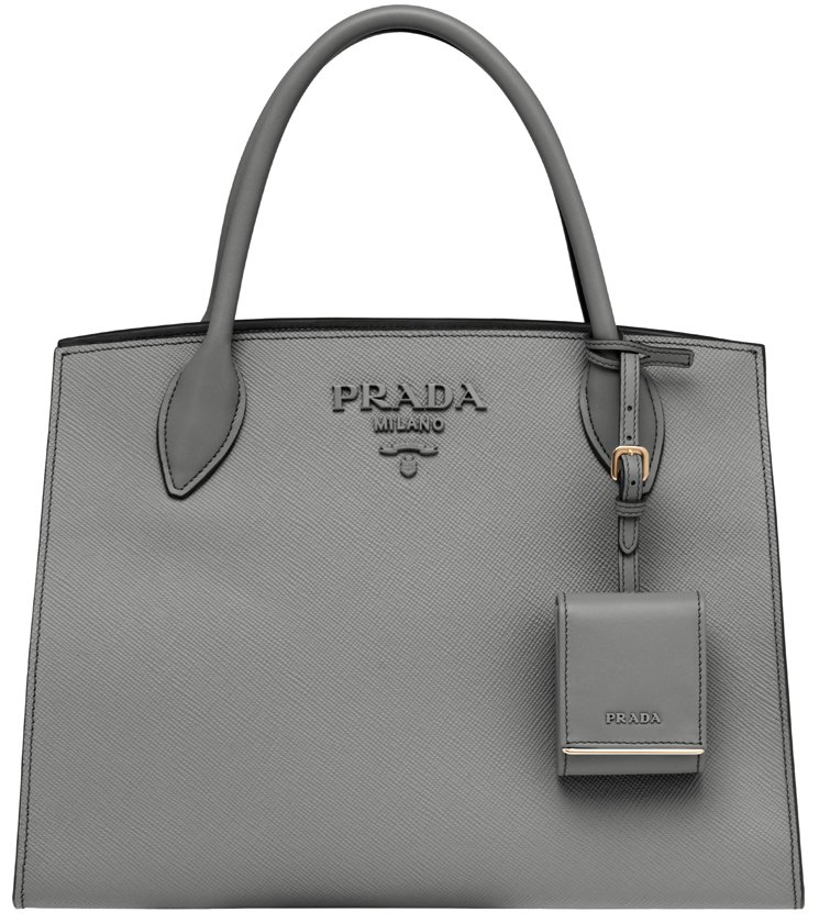 กระเป๋าสะพายPRADA Saffiano Leather Prada Monochrome Bag White(NEW)