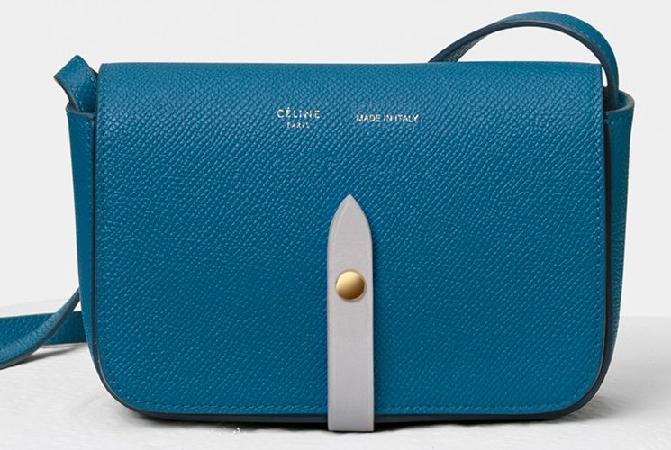Celine Tricolor Envelope Zip Clutch - Blue Clutches, Handbags - CEL265643