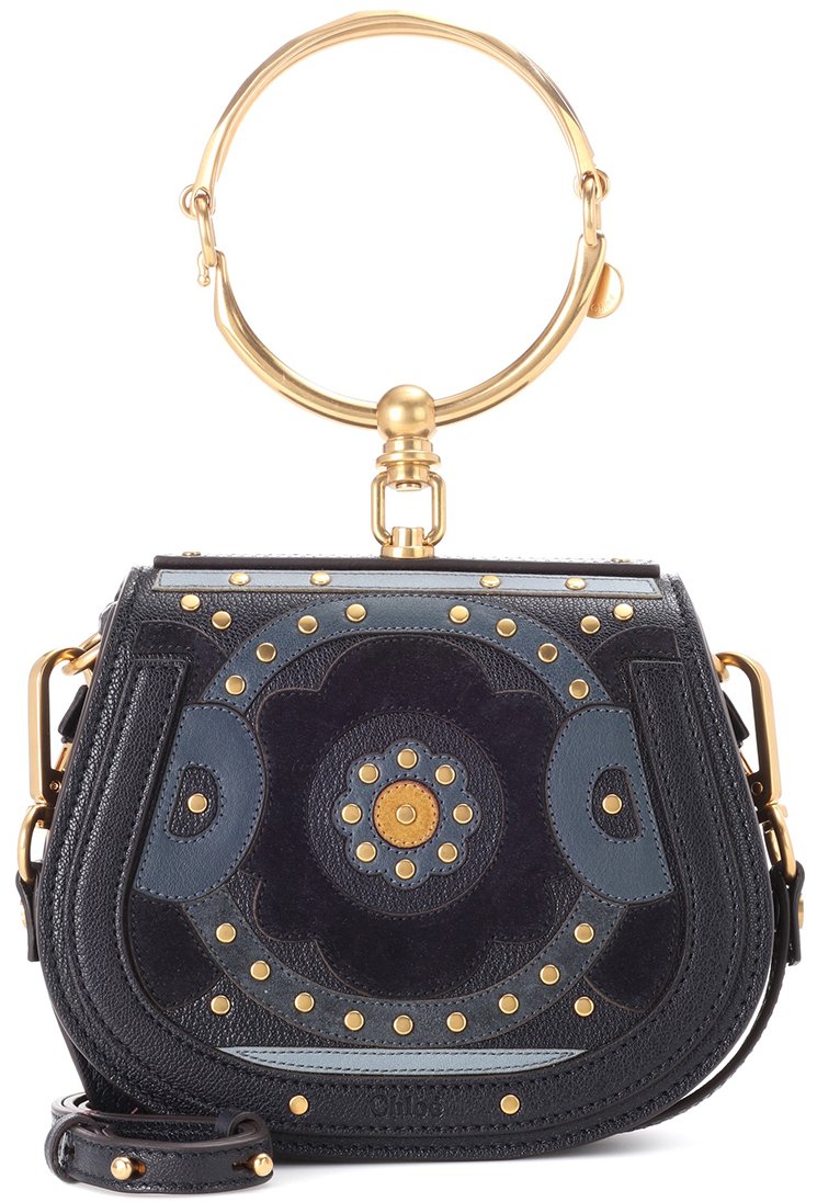Chloe Calfskin Suede Nile Medium Bracelet Bag (SHF-15623) – LuxeDH