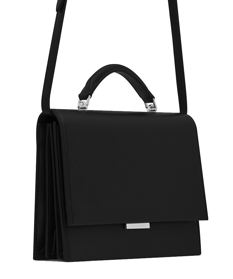 Saint Laurent Medium Babylone Top Handle Bag in Calf Leather