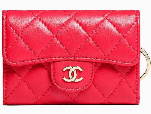 CHANEL CC Key Holder Caviar Leather Case Wallet Pink 22826381  Final