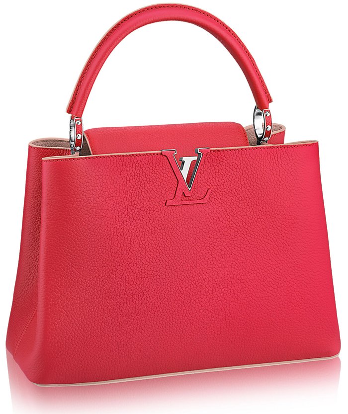 Louis Vuitton Burgundy Capucines MM Top handle Bag ○ Labellov