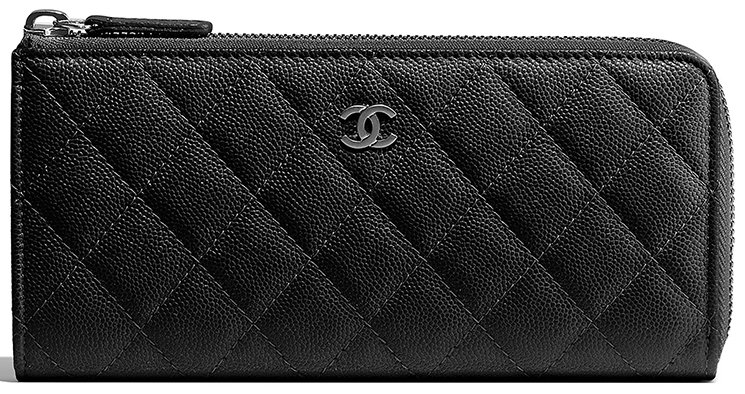 Chanel zip wallet in caviar  thevintageseasons