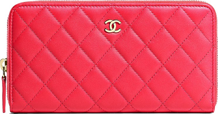 CHANEL Classic Zip Wallet Quilted Lambskin Long Wallet Leather