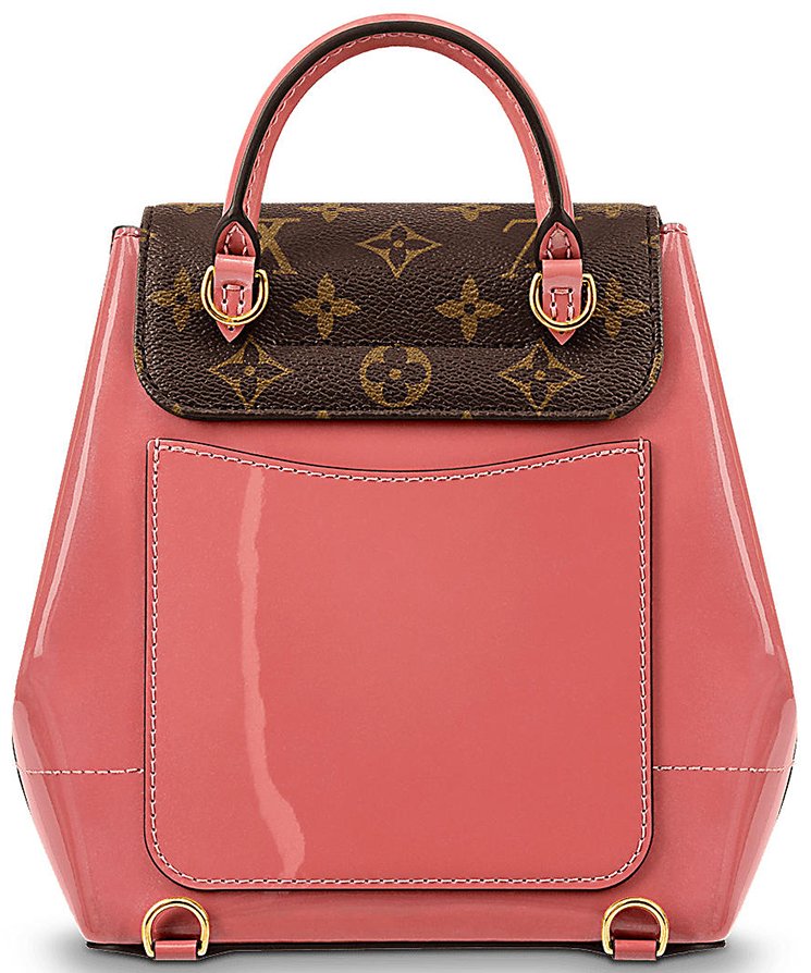 Louis Vuitton Patent Hot Spring Monogram Vieux Rose Sling Backpack Bag