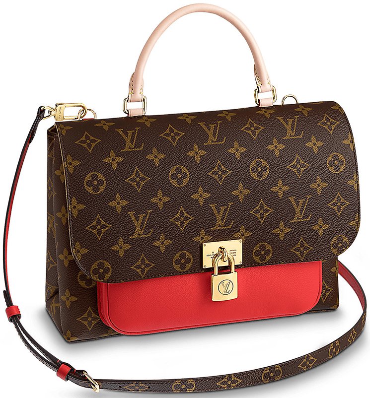 Marignan leather handbag Louis Vuitton Red in Leather - 37247578