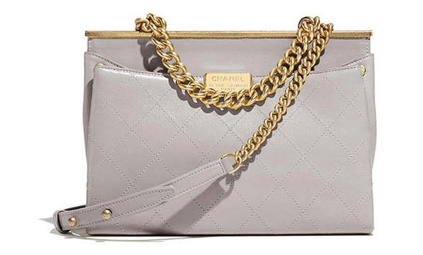Chanel Coco Luxe Small Flap Bag A57086 Light Gray 2018