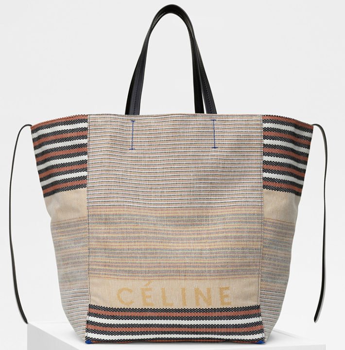 Celine Large Cabas Phantom Bag in Multicolor Cotton And Textile | Bragmybag