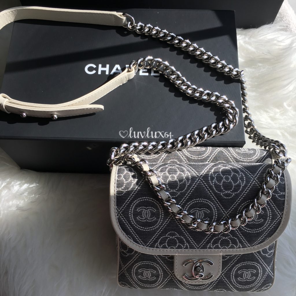 Chanel Mini Square Camellia Logo Bag | Bragmybag