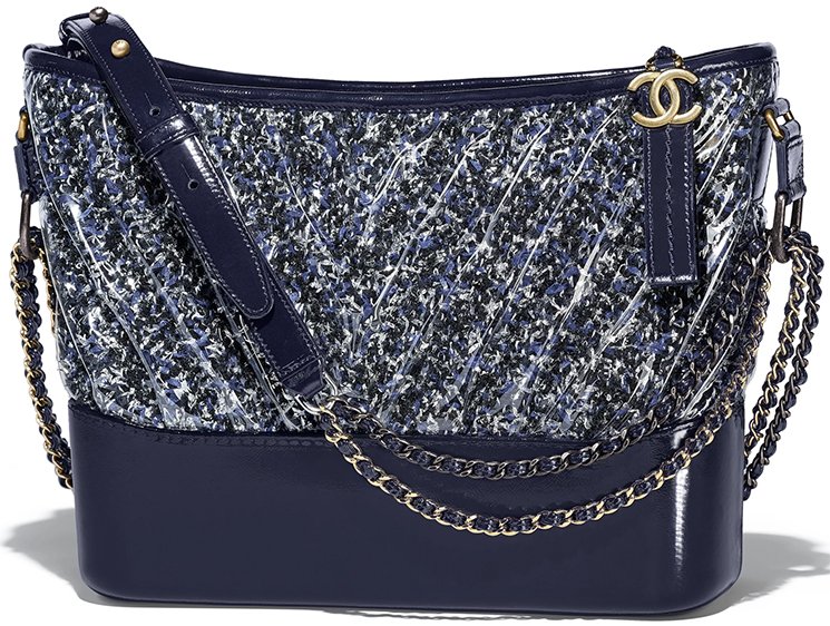 Chanel Gabrielle Hobo Quilted Tweed and Calfskin Small