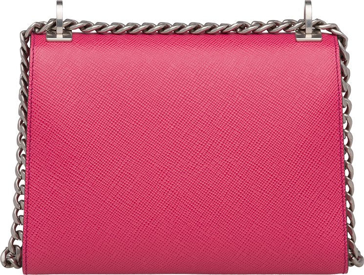 PRADA: Monochrome bag in saffiano calfskin - Blush Pink